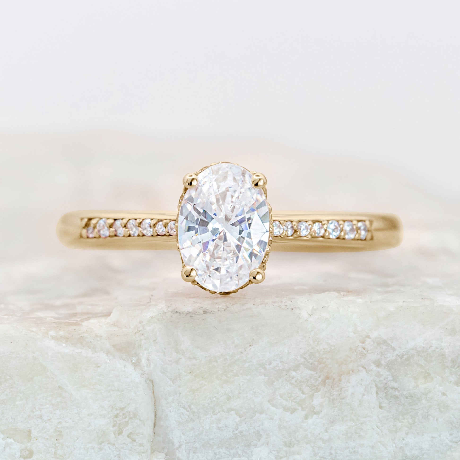2 CT Round Three Stones Lab Grown Diamond Engagement Ring