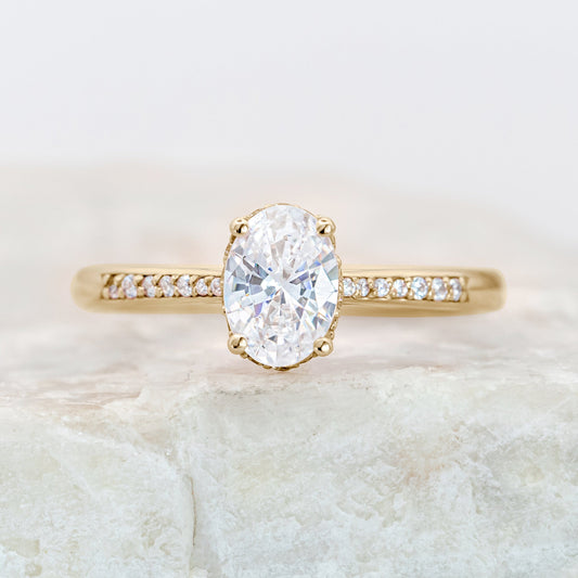 2 CT Round Three Stones Lab Grown Diamond Engagement Ring