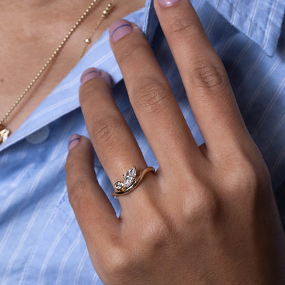 2 CT Round Three Stones Lab Grown Diamond Engagement Ring