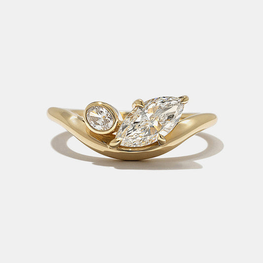 2 CT Round Three Stones Lab Grown Diamond Engagement Ring