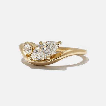 2 CT Round Three Stones Lab Grown Diamond Engagement Ring