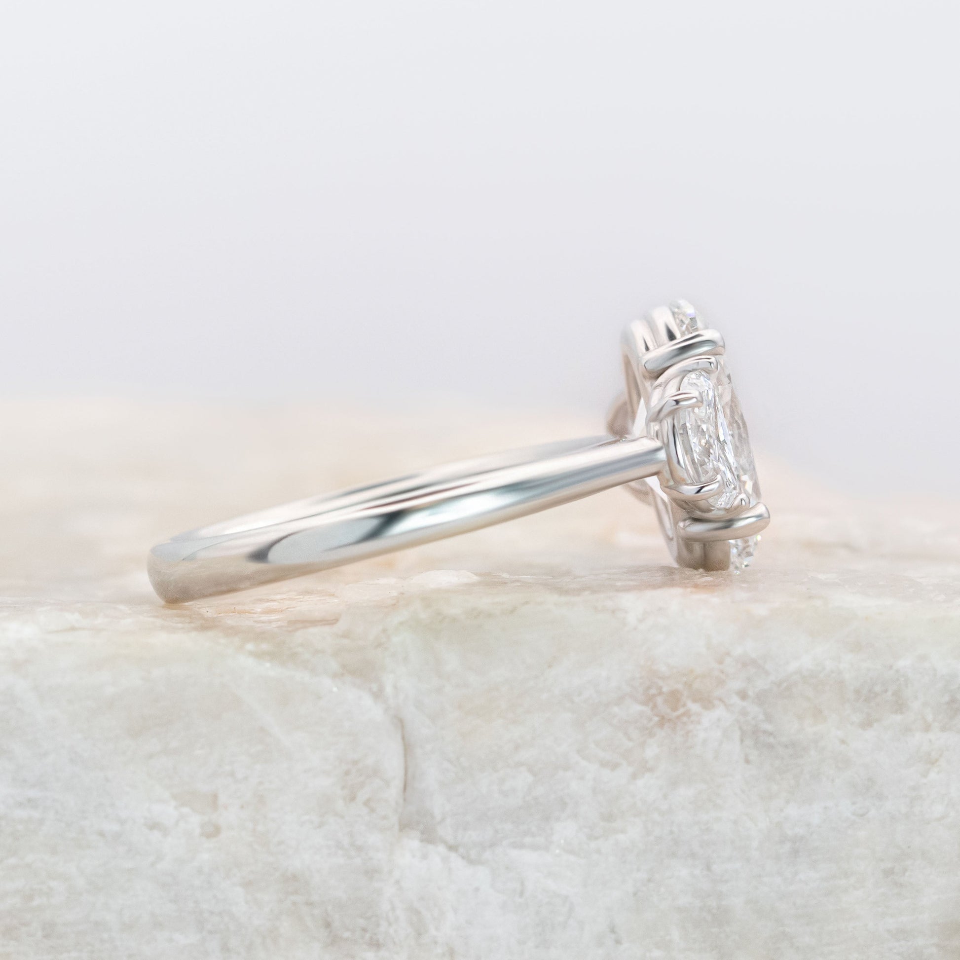 2 CT Round Three Stones Lab Grown Diamond Engagement Ring