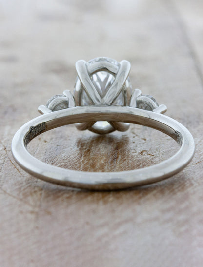 2 CT Round Three Stones Lab Grown Diamond Engagement Ring