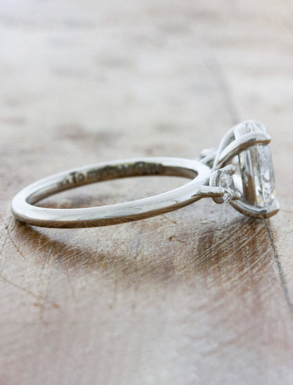 2 CT Round Three Stones Lab Grown Diamond Engagement Ring