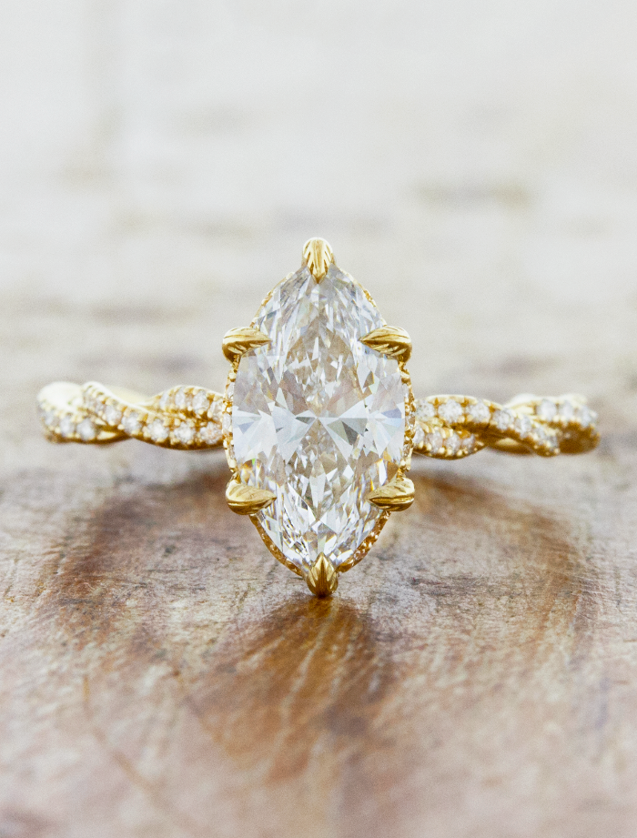 2 CT Round Three Stones Lab Grown Diamond Engagement Ring
