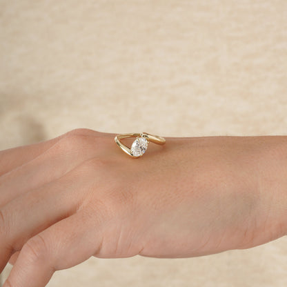 2 CT Round Three Stones Lab Grown Diamond Engagement Ring