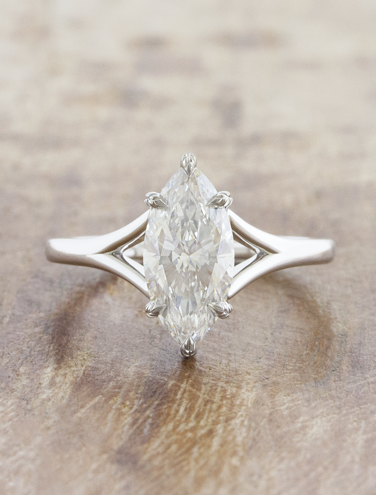 2 CT Round Three Stones Lab Grown Diamond Engagement Ring