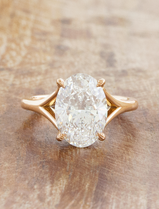 2 CT Round Three Stones Lab Grown Diamond Engagement Ring