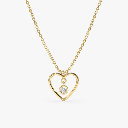 1.0 CT Round Bezel Solitaire Lab Grown Diamond Necklace