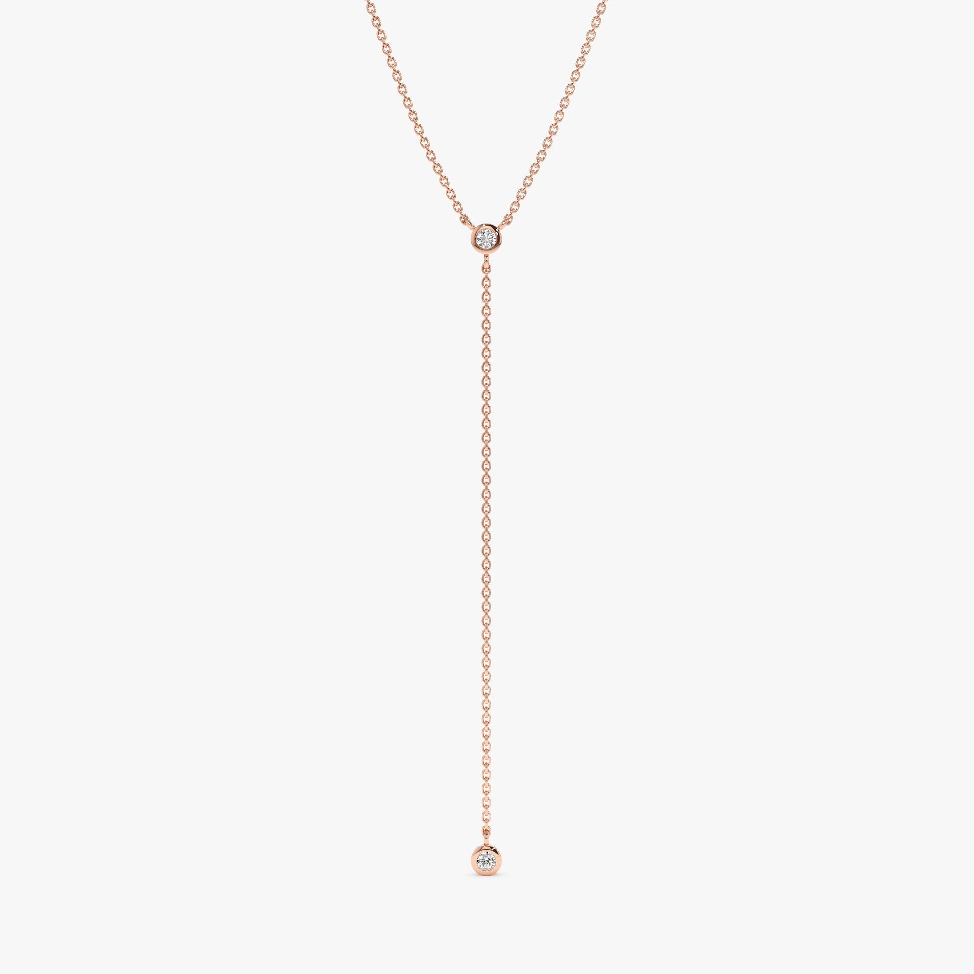 1.0 CT Round Bezel Solitaire Lab Grown Diamond Necklace
