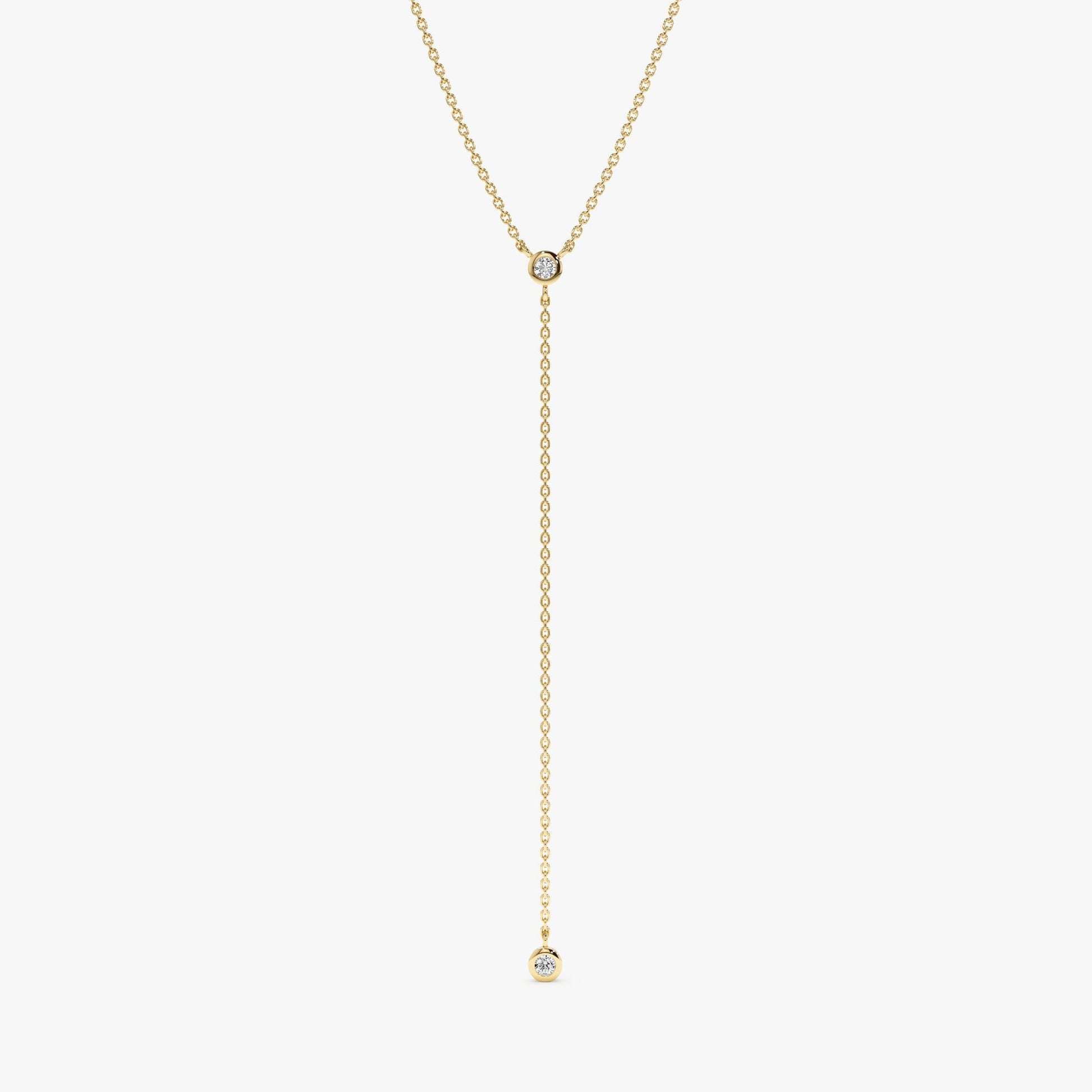 1.0 CT Round Bezel Solitaire Lab Grown Diamond Necklace