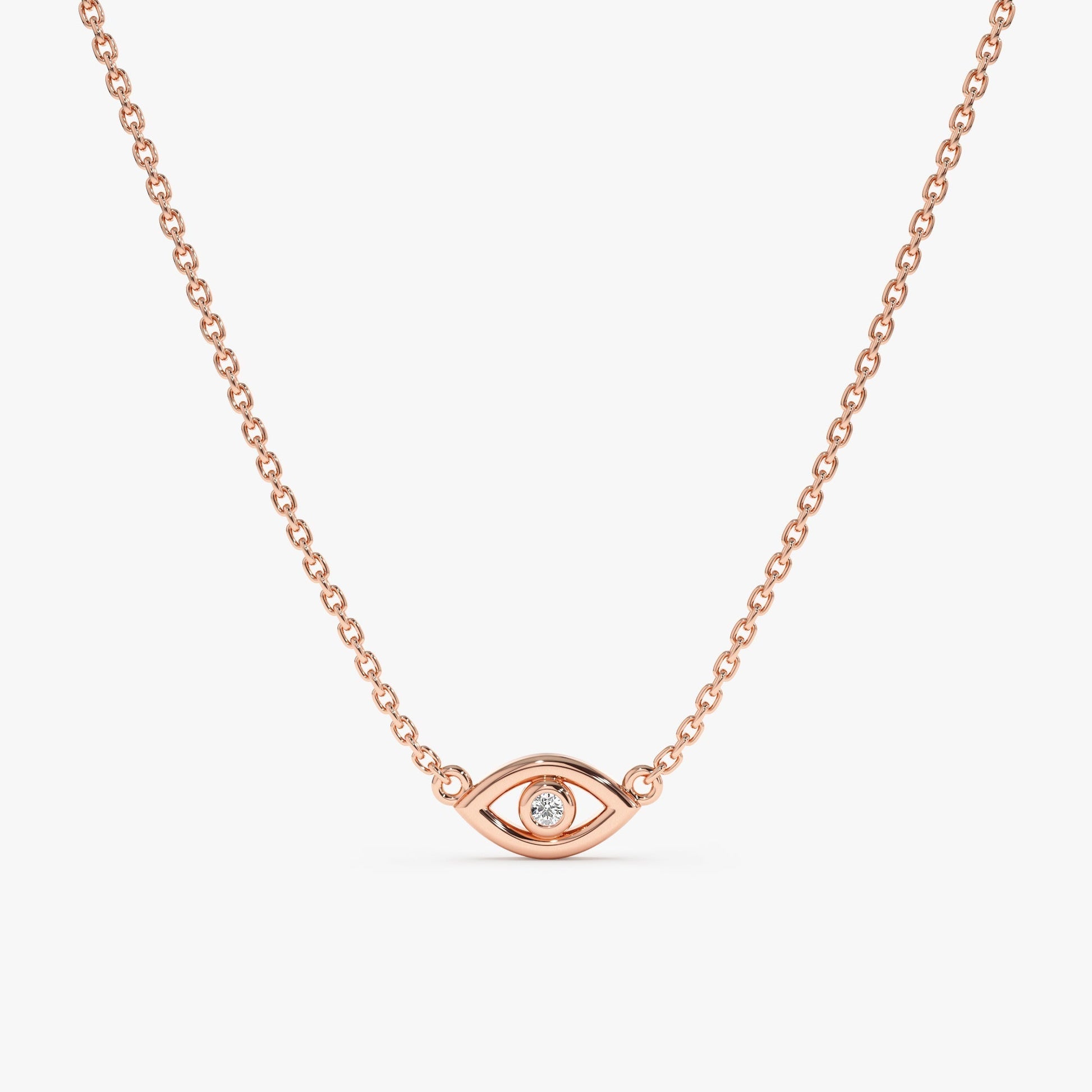 1.0 CT Round Bezel Solitaire Lab Grown Diamond Necklace