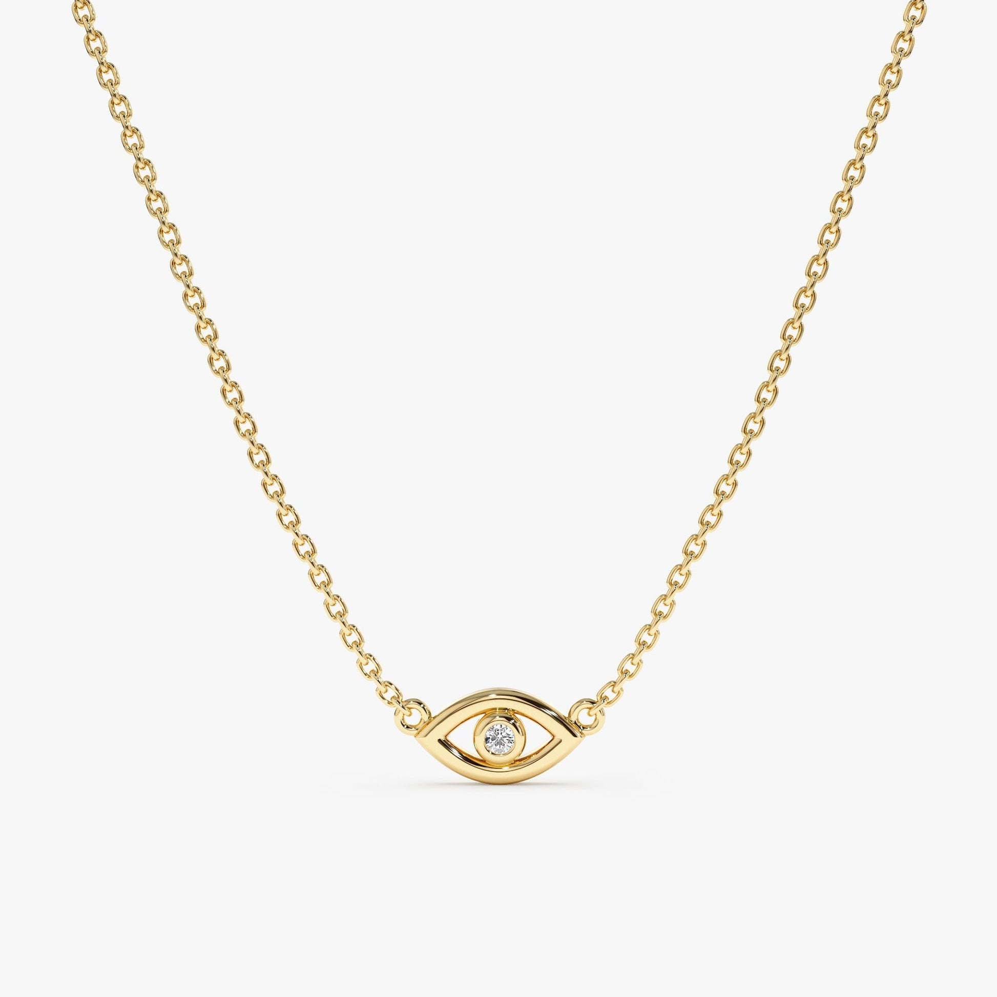 1.0 CT Round Bezel Solitaire Lab Grown Diamond Necklace