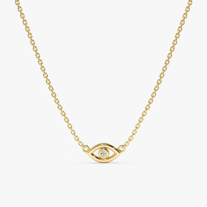1.0 CT Round Bezel Solitaire Lab Grown Diamond Necklace