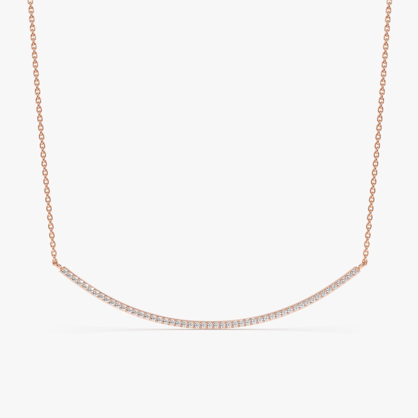 1.0 CT Round Bezel Solitaire Lab Grown Diamond Necklace