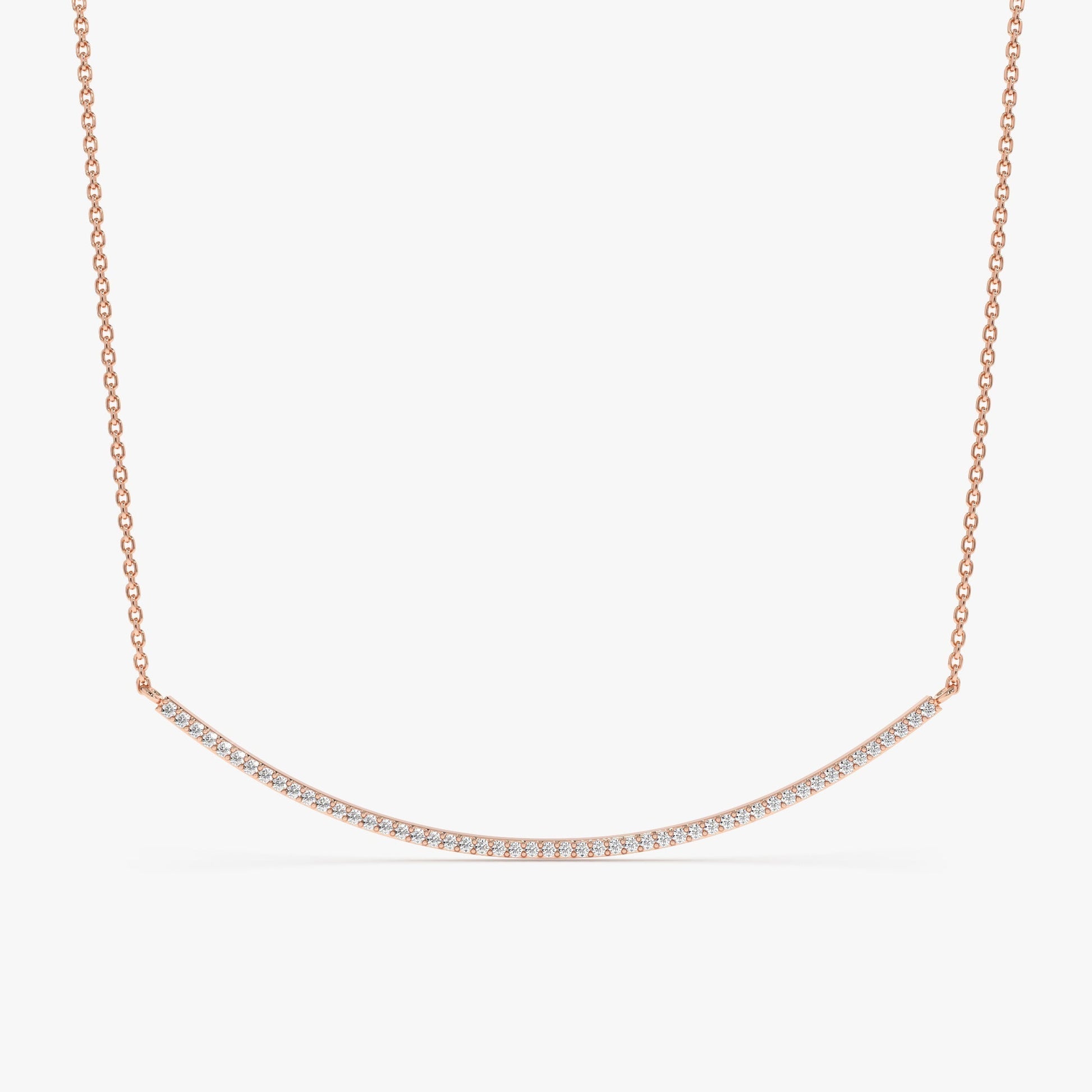 1.0 CT Round Bezel Solitaire Lab Grown Diamond Necklace