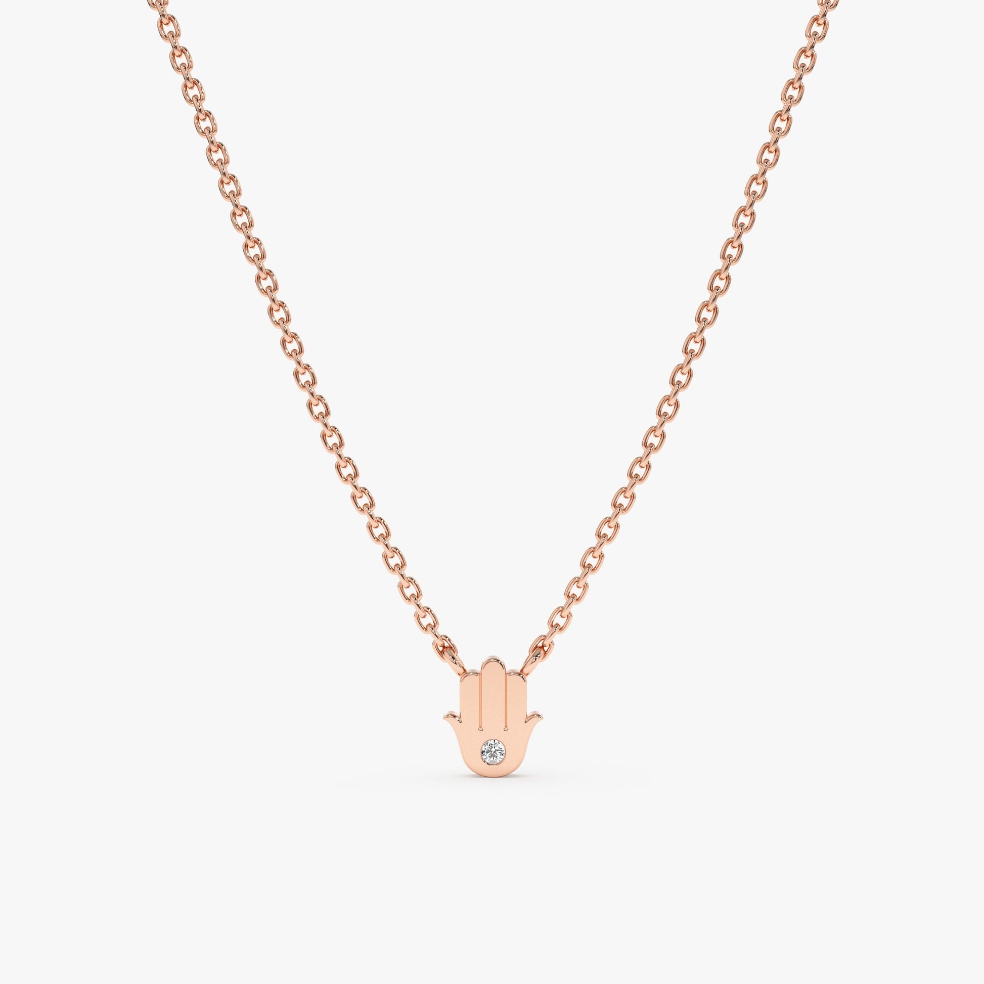 1.0 CT Round Bezel Solitaire Lab Grown Diamond Necklace