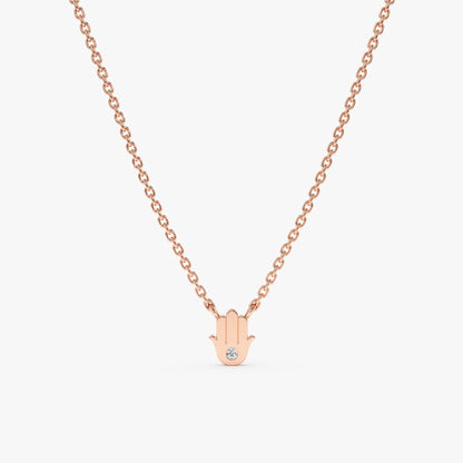 1.0 CT Round Bezel Solitaire Lab Grown Diamond Necklace