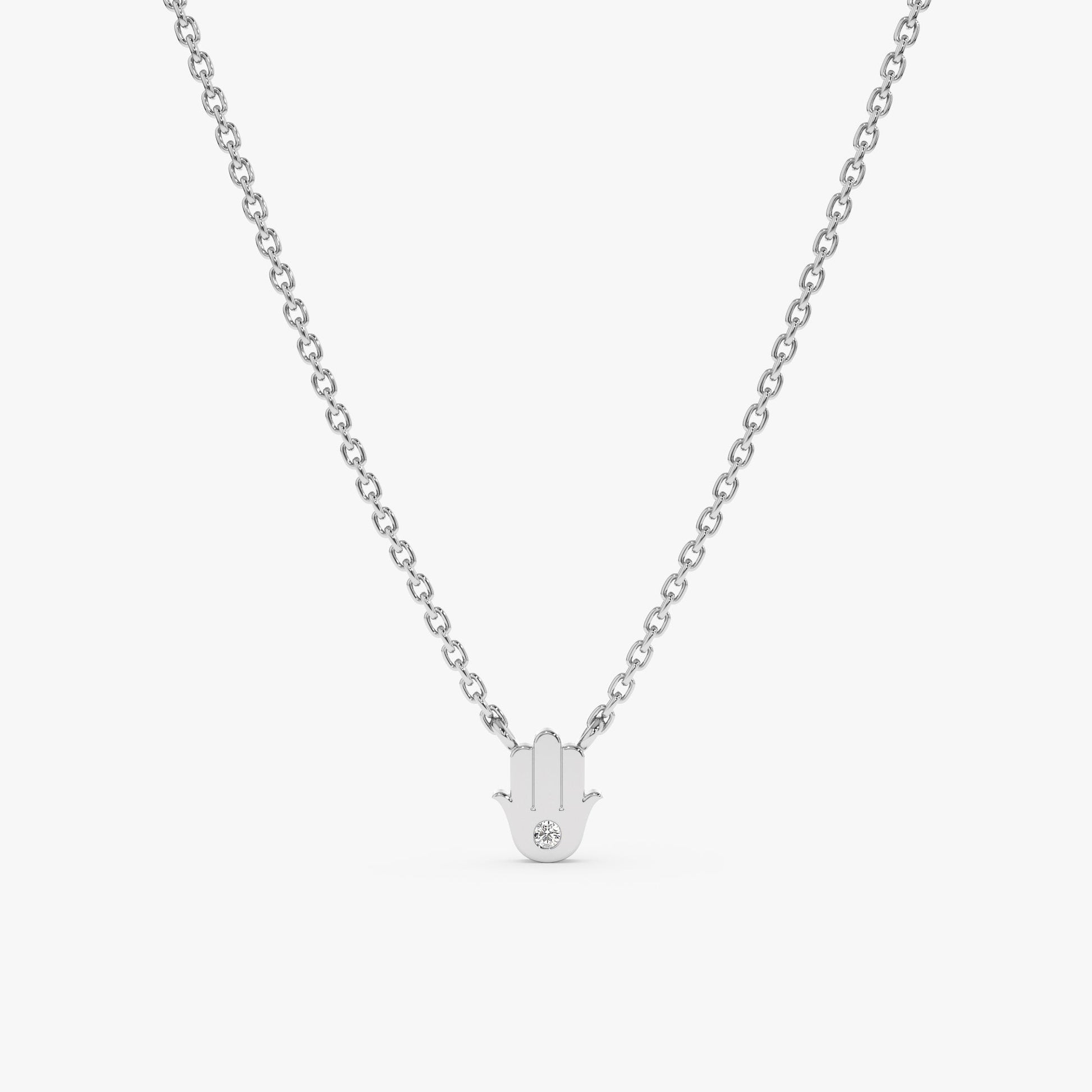 1.0 CT Round Bezel Solitaire Lab Grown Diamond Necklace