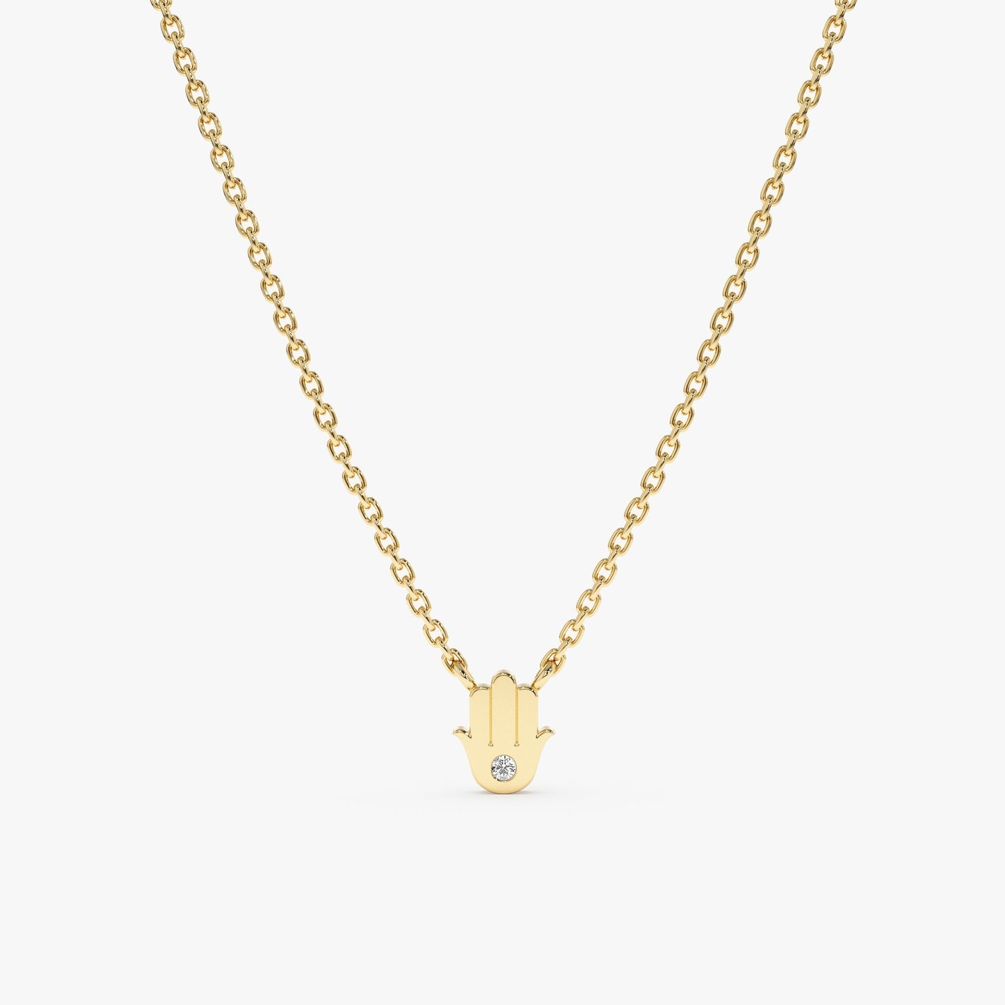 1.0 CT Round Bezel Solitaire Lab Grown Diamond Necklace
