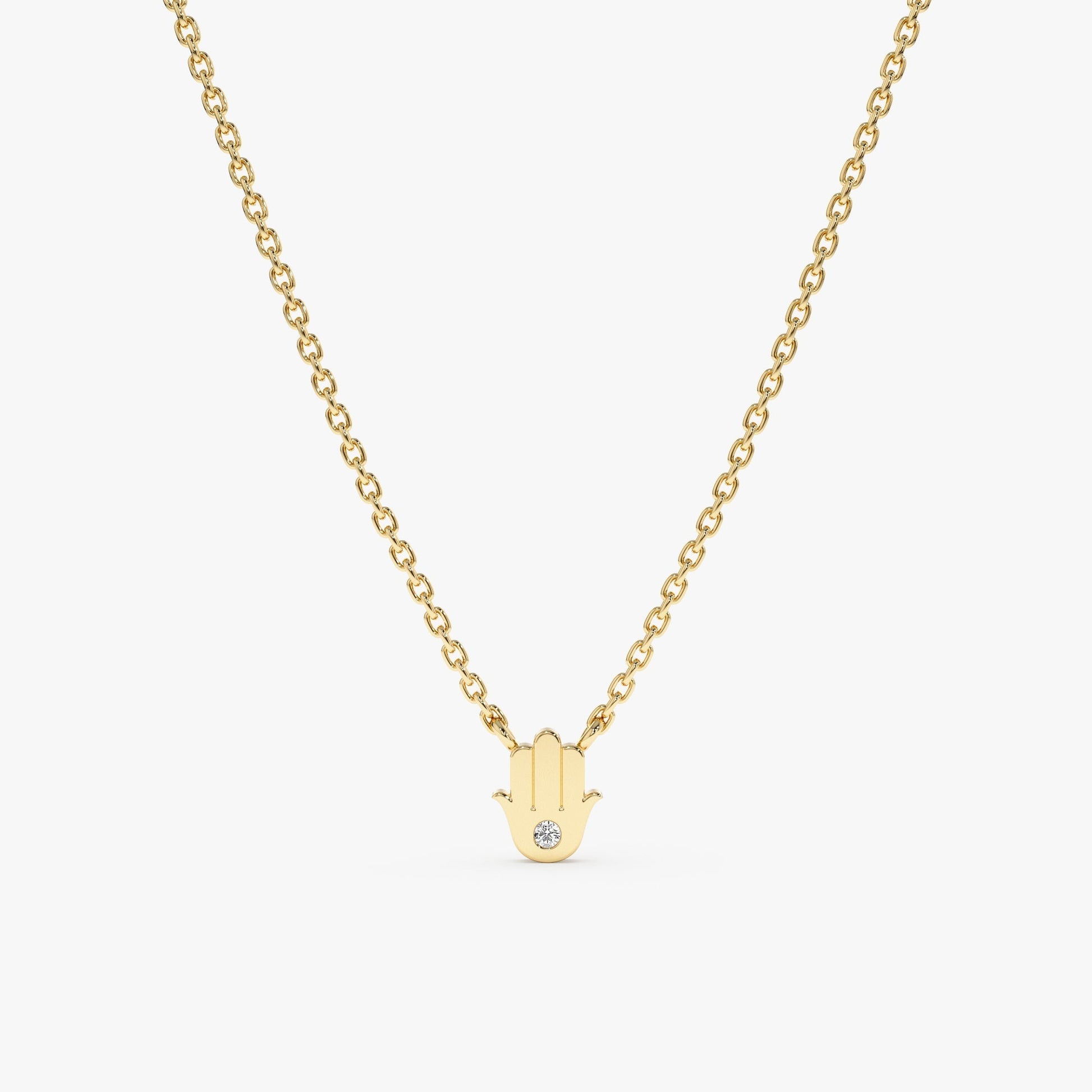 1.0 CT Round Bezel Solitaire Lab Grown Diamond Necklace