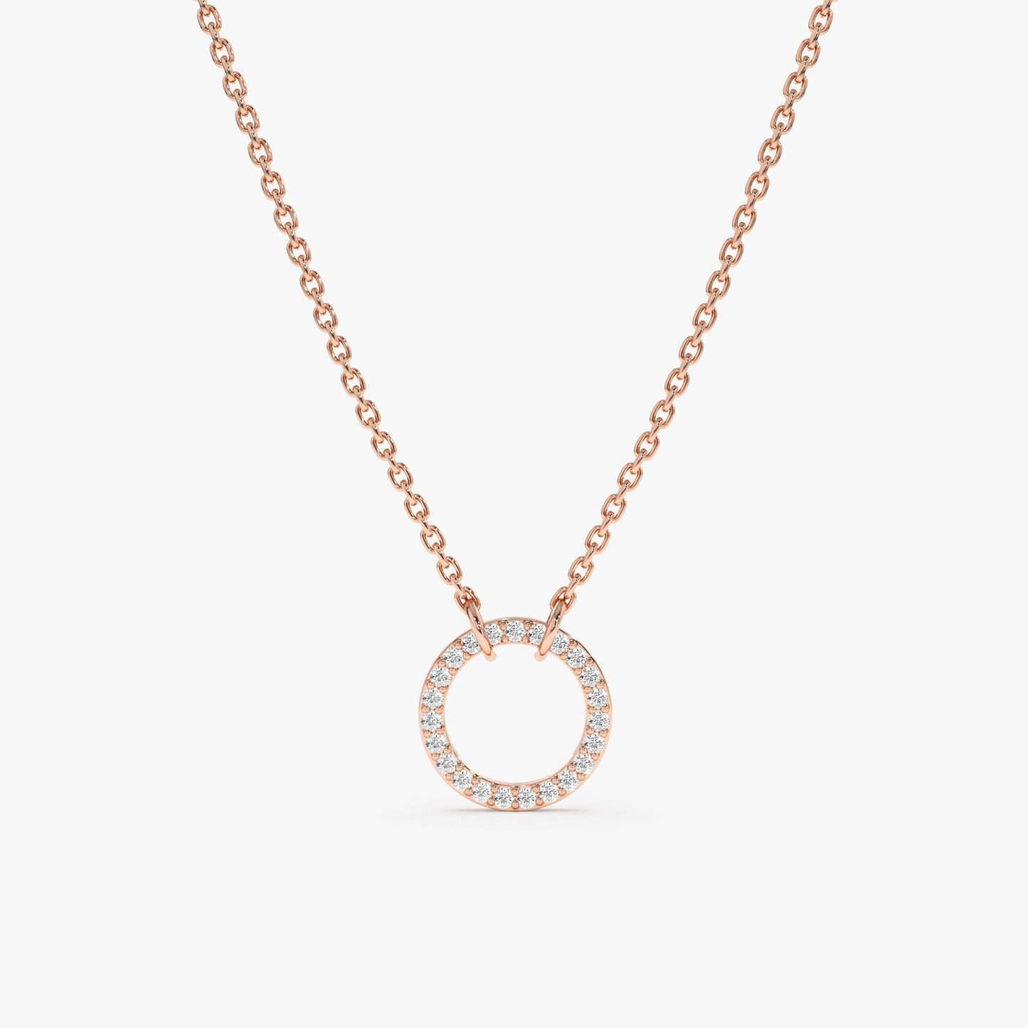 1.0 CT Round Bezel Solitaire Lab Grown Diamond Necklace