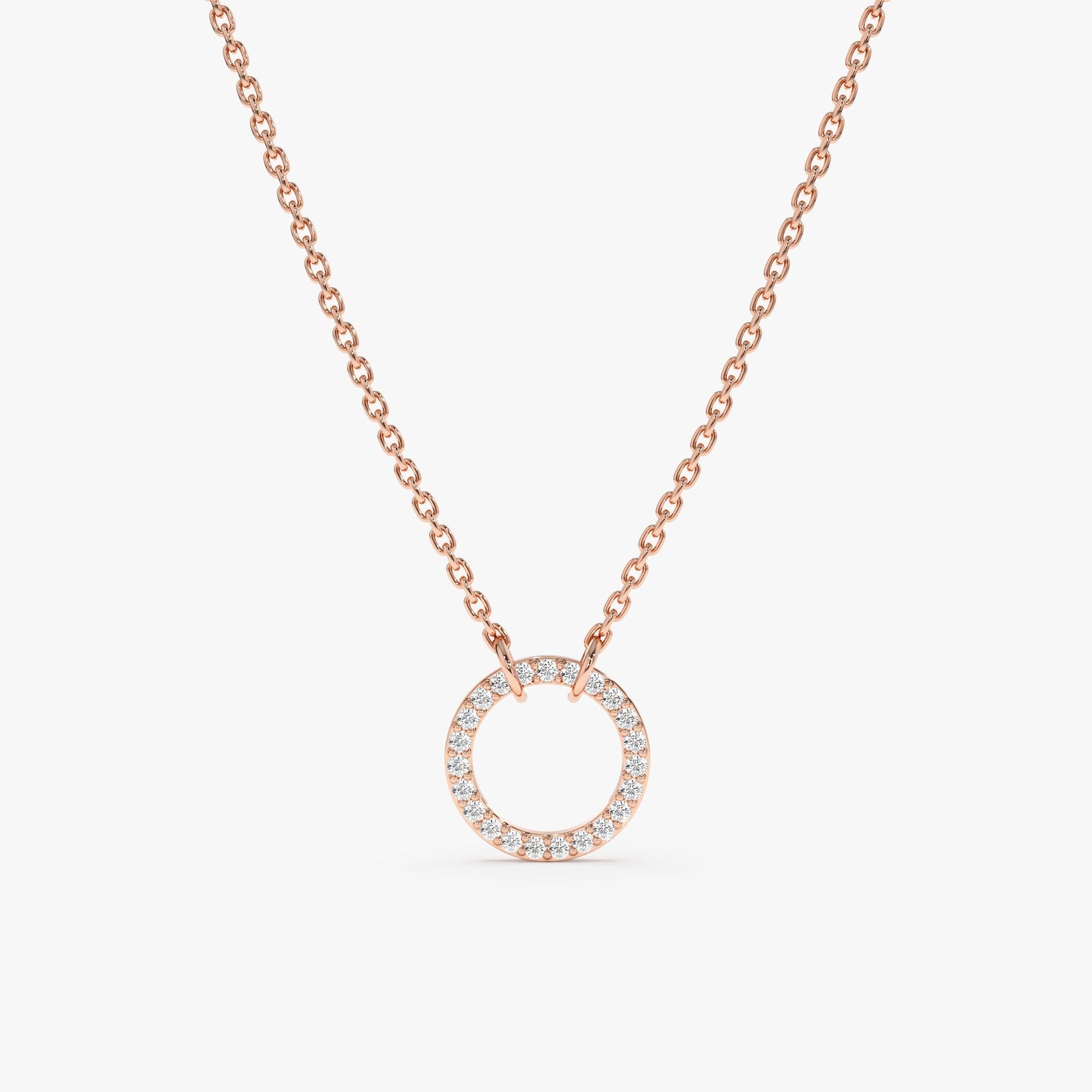 1.0 CT Round Bezel Solitaire Lab Grown Diamond Necklace