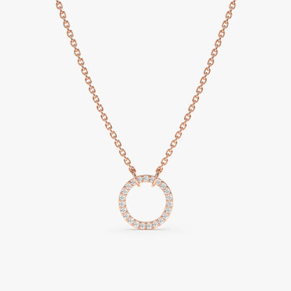 1.0 CT Round Bezel Solitaire Lab Grown Diamond Necklace