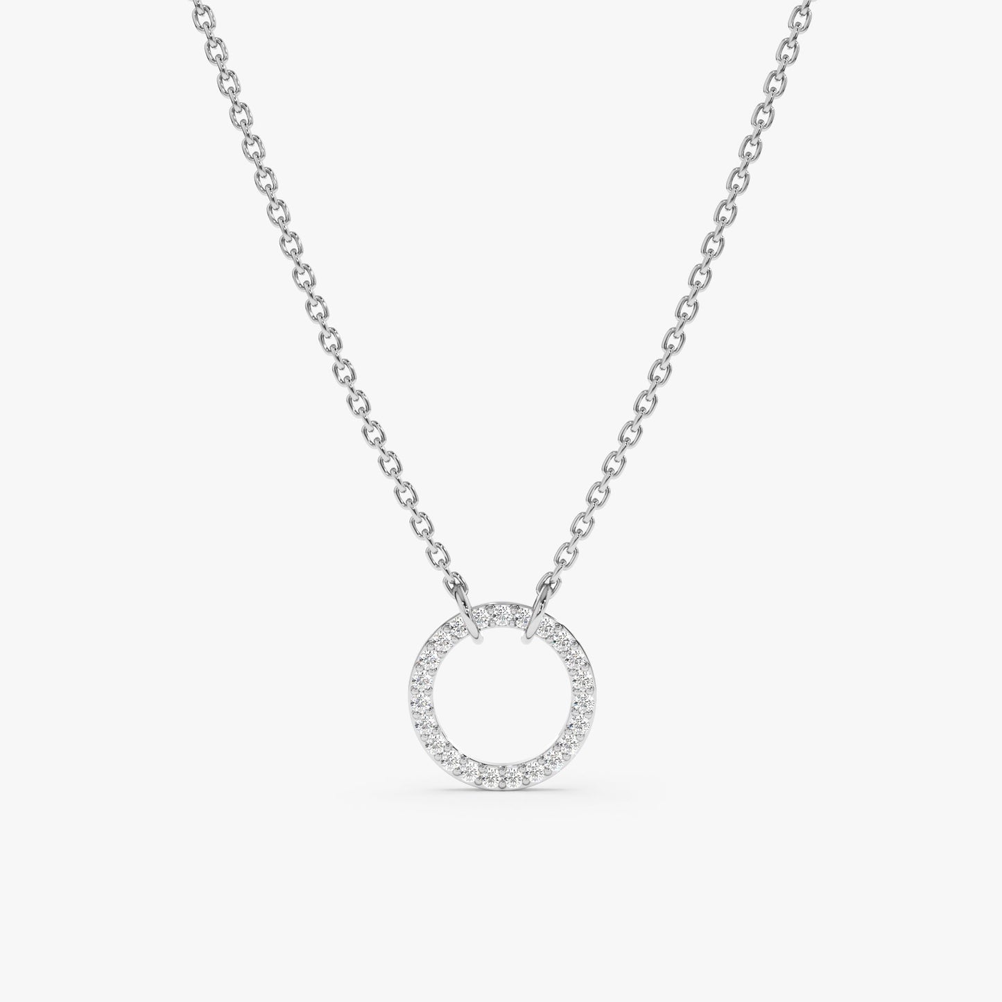 1.0 CT Round Bezel Solitaire Lab Grown Diamond Necklace