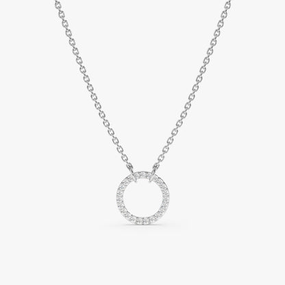 1.0 CT Round Bezel Solitaire Lab Grown Diamond Necklace