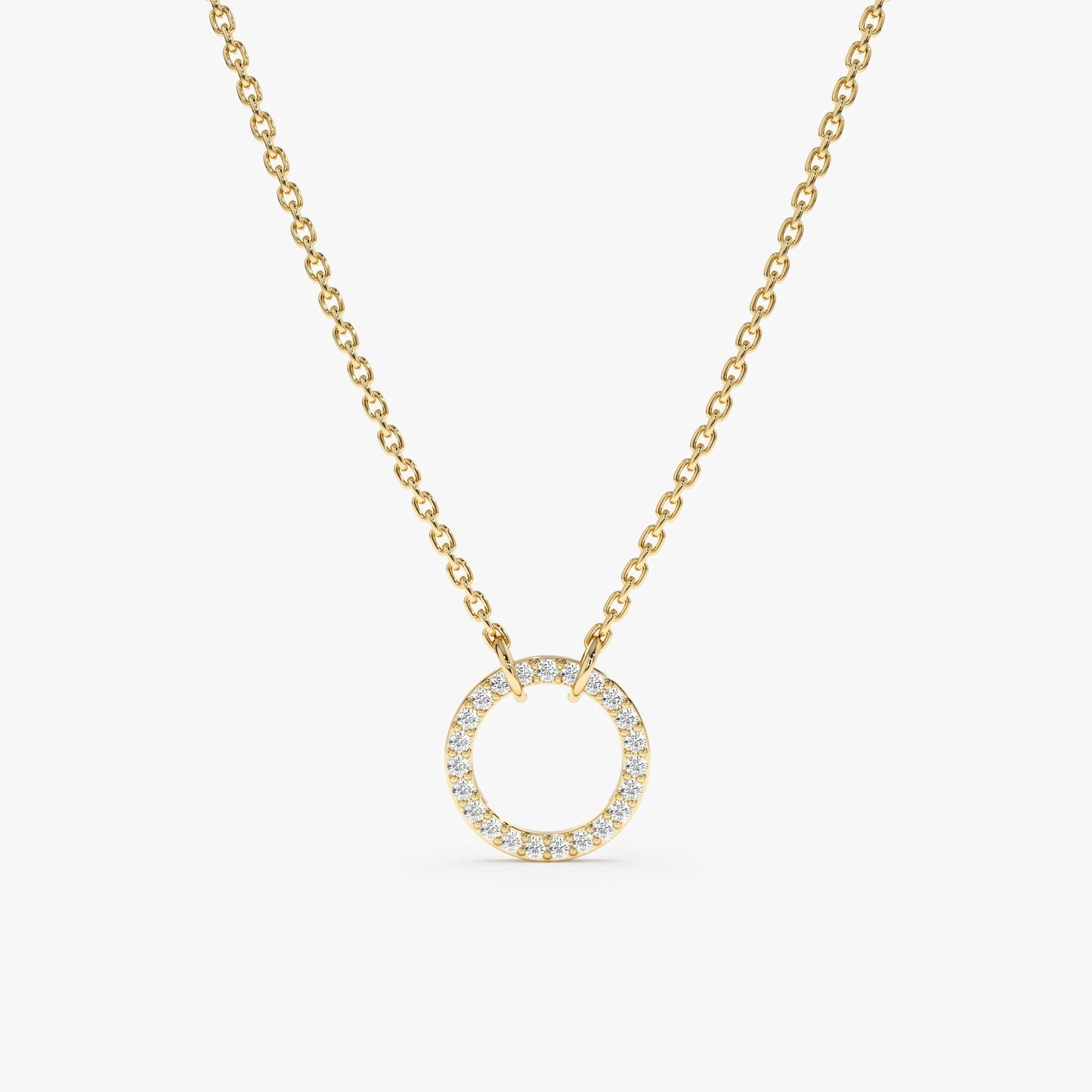 1.0 CT Round Bezel Solitaire Lab Grown Diamond Necklace
