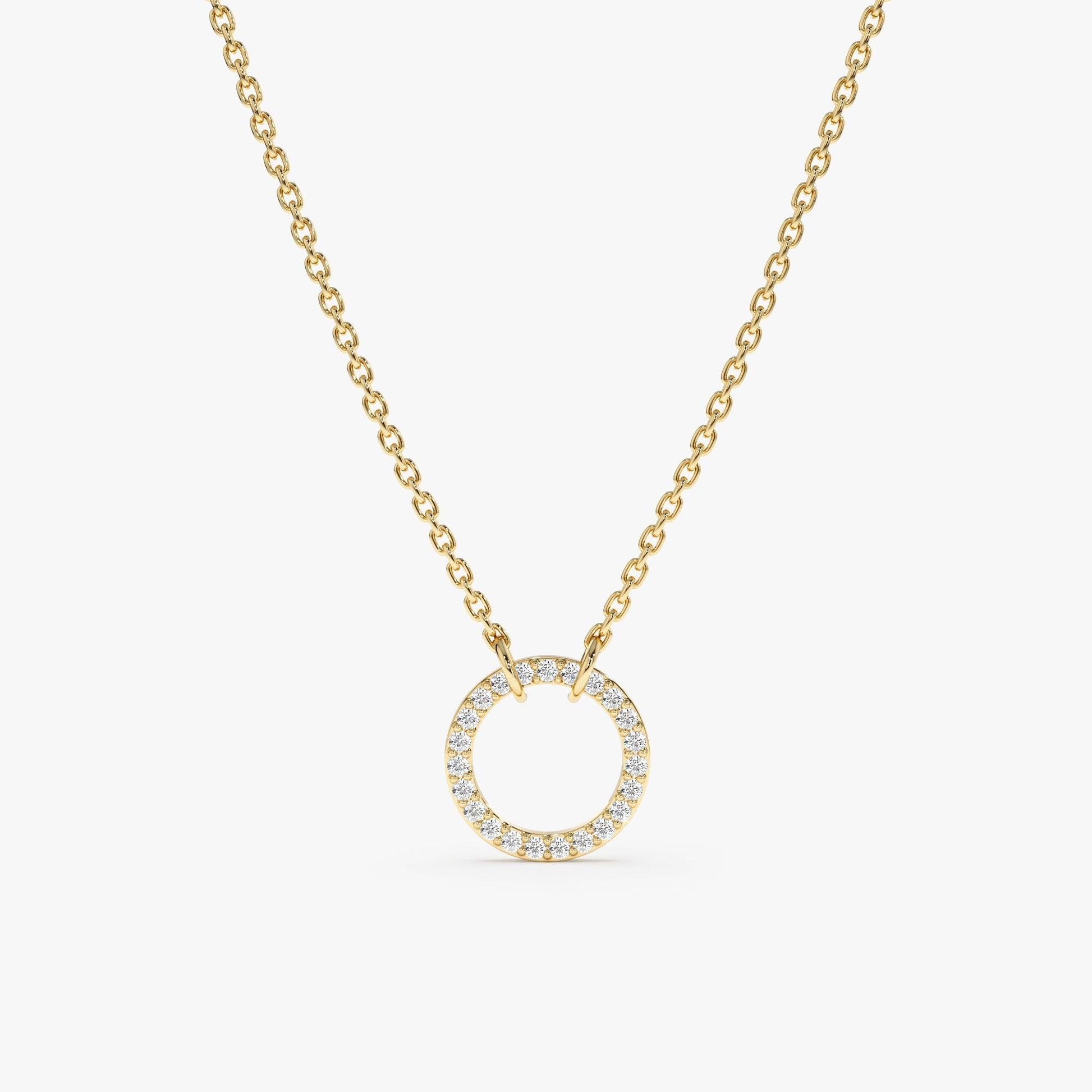 1.0 CT Round Bezel Solitaire Lab Grown Diamond Necklace