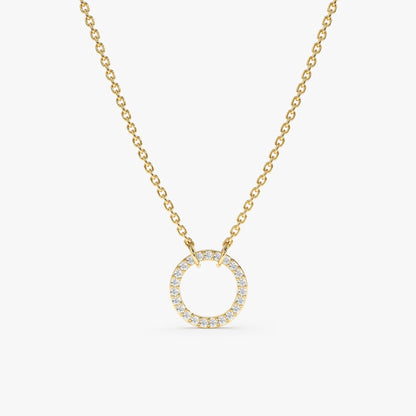 1.0 CT Round Bezel Solitaire Lab Grown Diamond Necklace