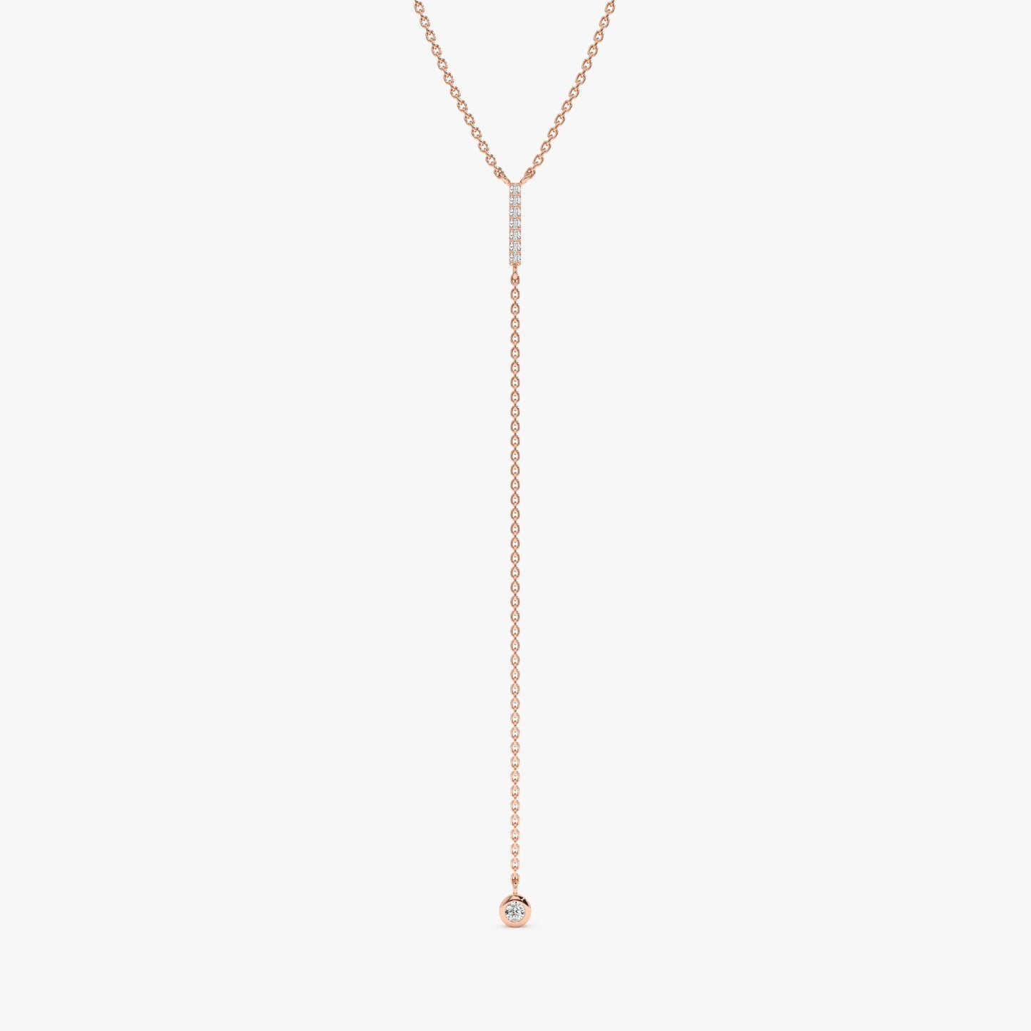1.0 CT Round Bezel Solitaire Lab Grown Diamond Necklace