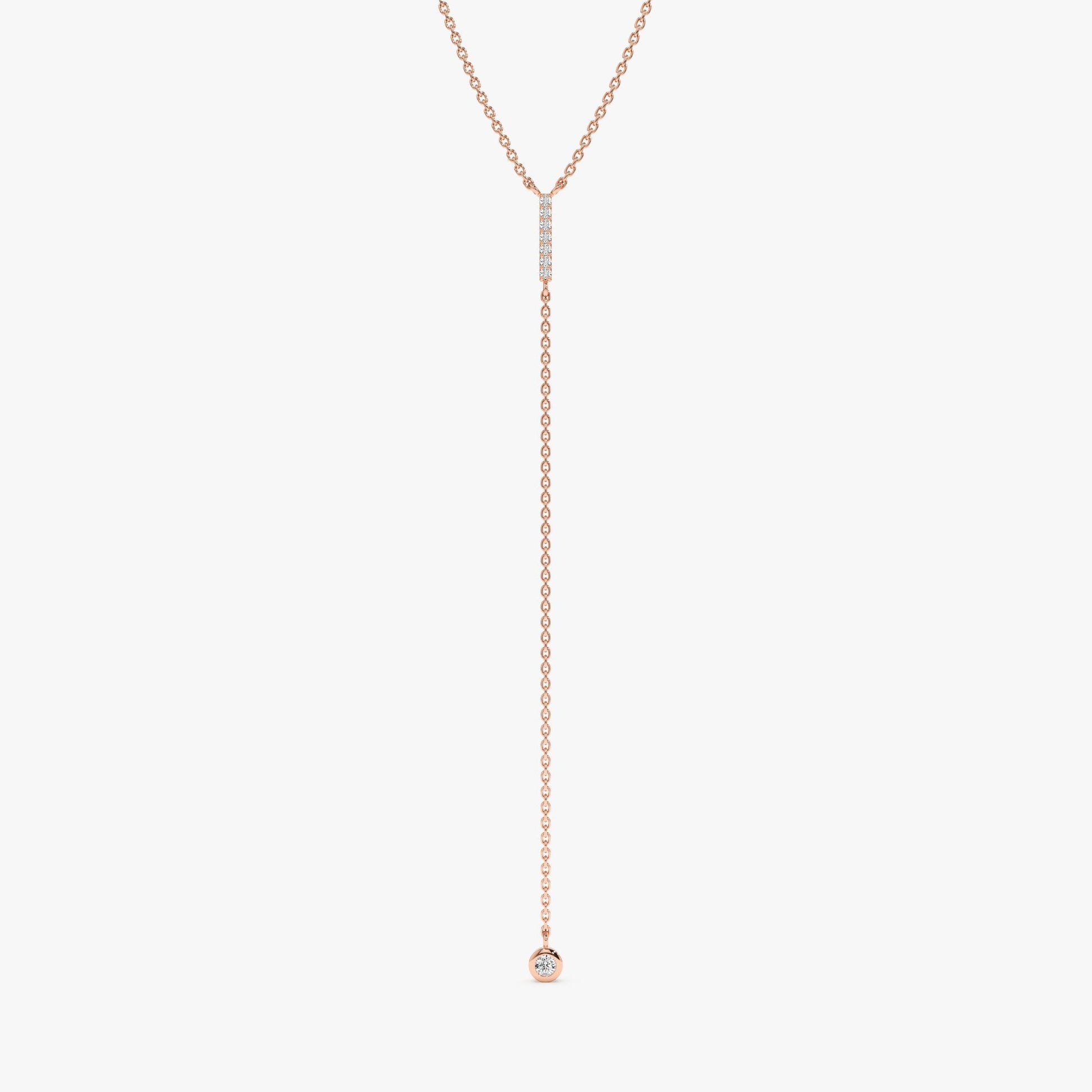 1.0 CT Round Bezel Solitaire Lab Grown Diamond Necklace
