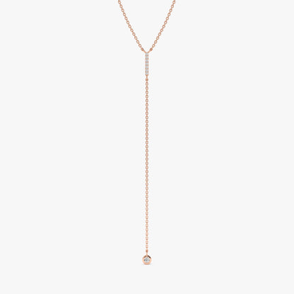 1.0 CT Round Bezel Solitaire Lab Grown Diamond Necklace