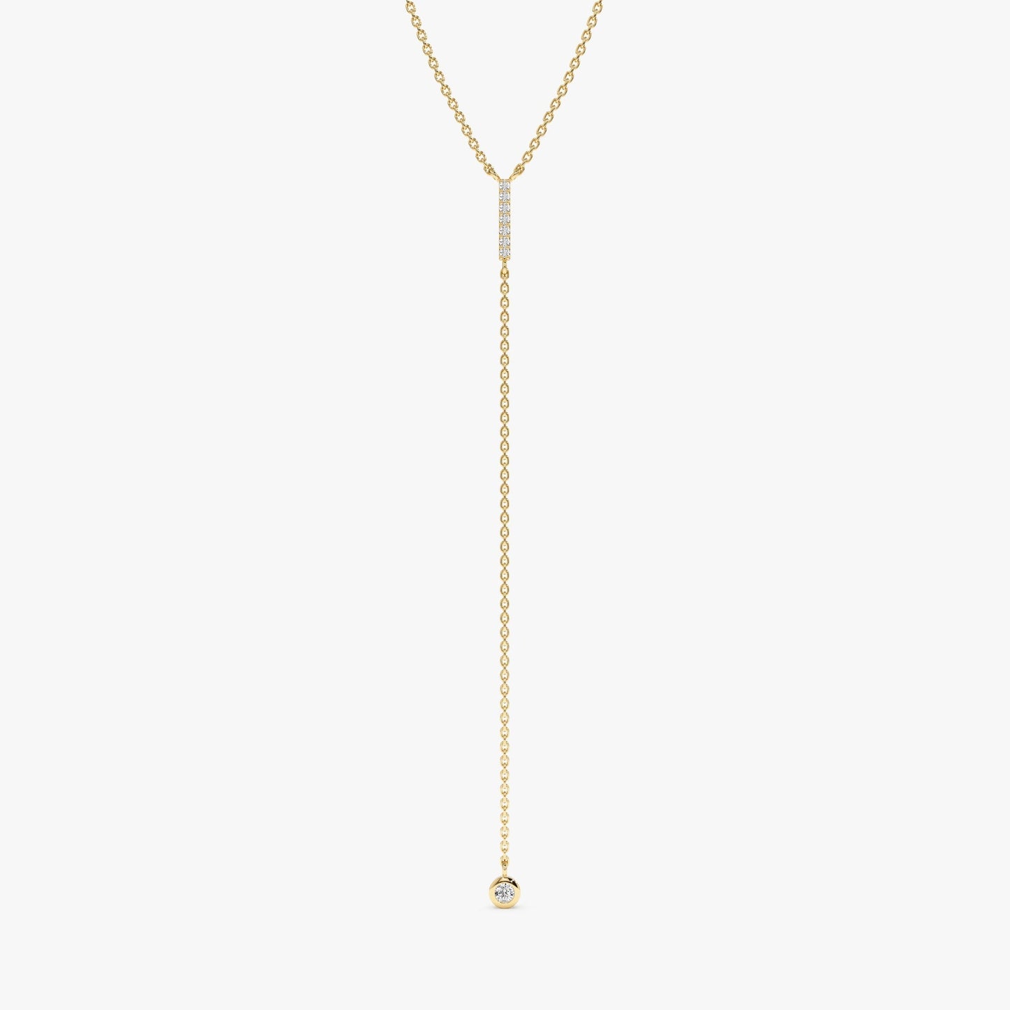 1.0 CT Round Bezel Solitaire Lab Grown Diamond Necklace