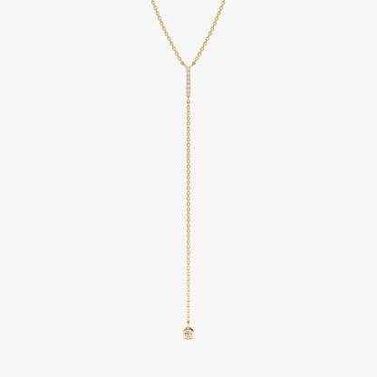 1.0 CT Round Bezel Solitaire Lab Grown Diamond Necklace
