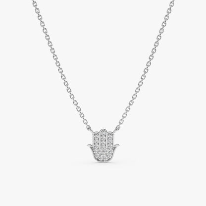 1.0 CT Round Bezel Solitaire Lab Grown Diamond Necklace