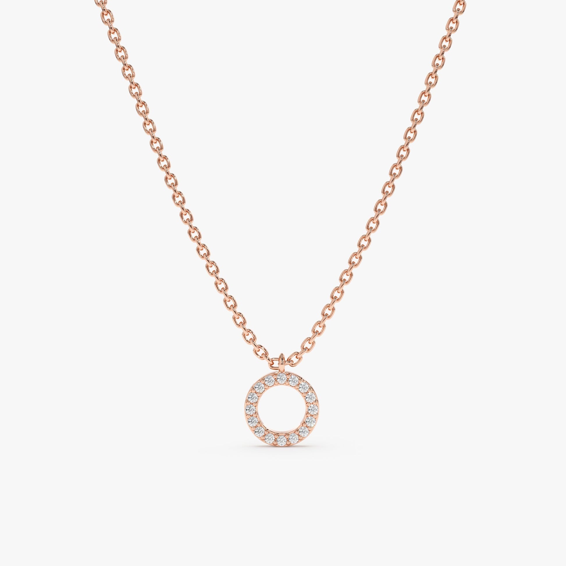 1.0 CT Round Bezel Solitaire Lab Grown Diamond Necklace