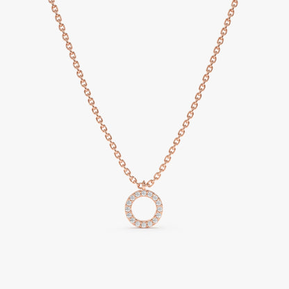 1.0 CT Round Bezel Solitaire Lab Grown Diamond Necklace