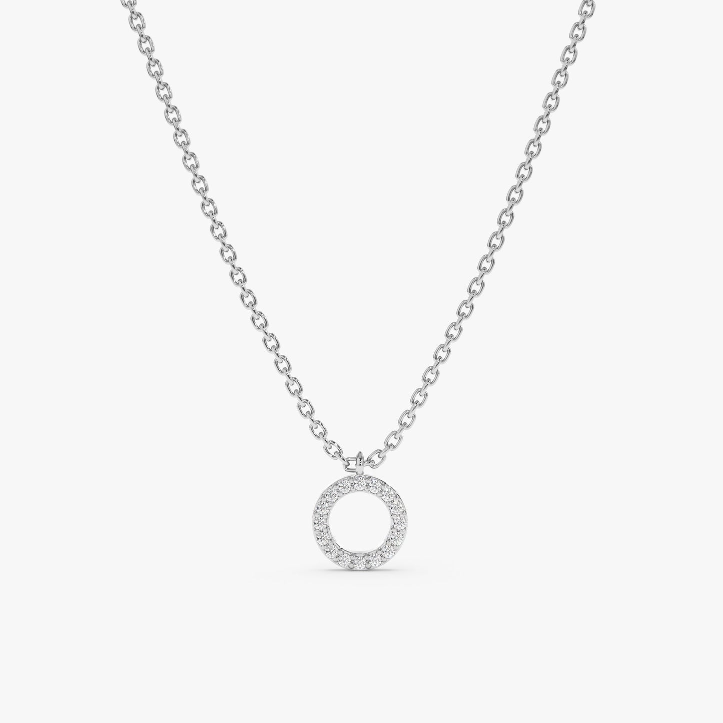 1.0 CT Round Bezel Solitaire Lab Grown Diamond Necklace