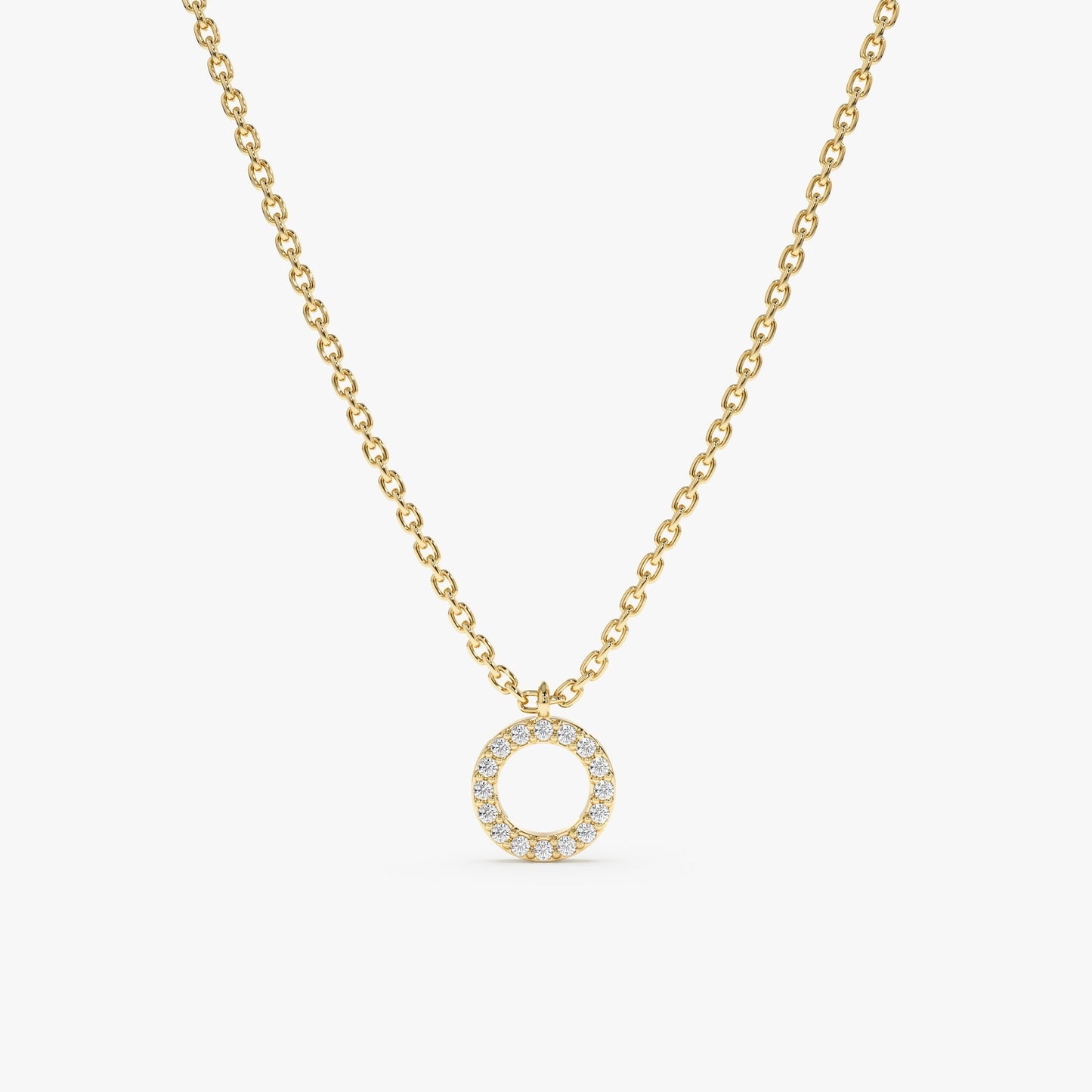 1.0 CT Round Bezel Solitaire Lab Grown Diamond Necklace