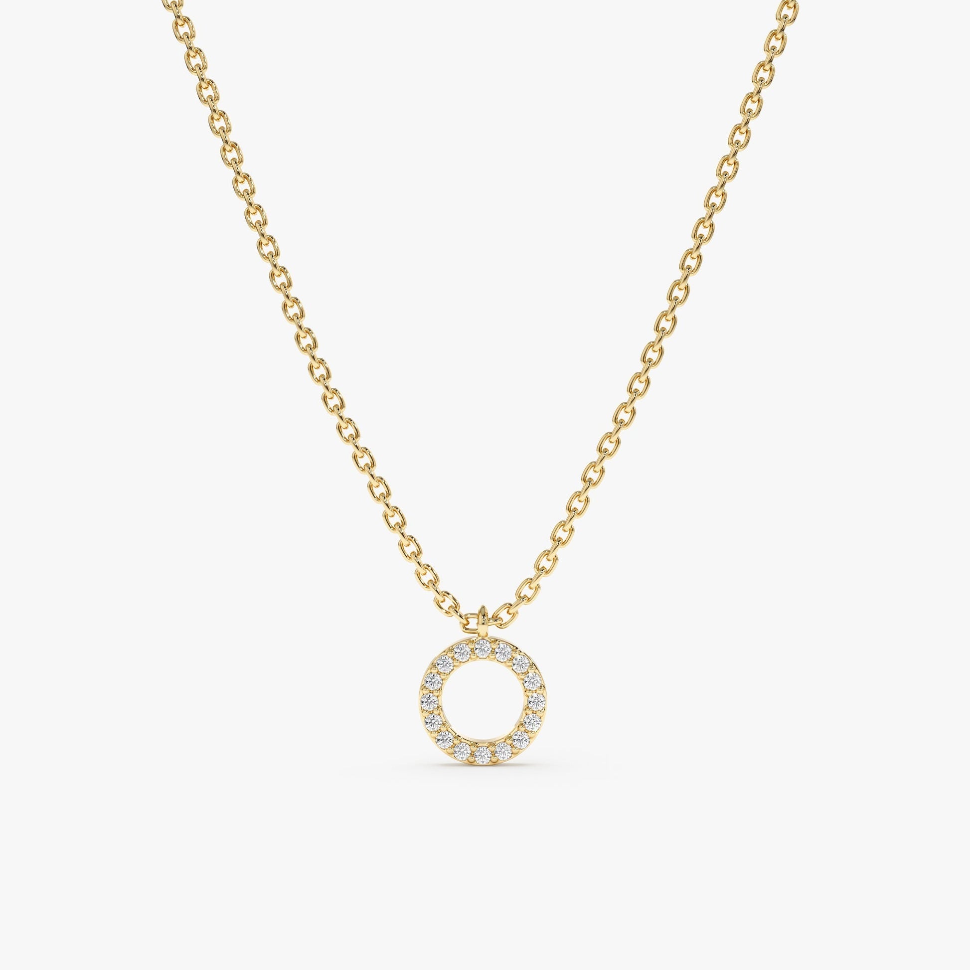1.0 CT Round Bezel Solitaire Lab Grown Diamond Necklace