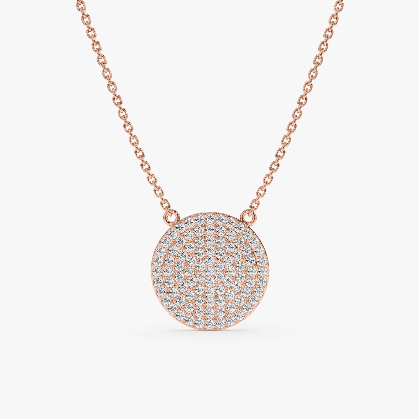 1.0 CT Round Bezel Solitaire Lab Grown Diamond Necklace