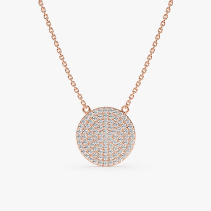 1.0 CT Round Bezel Solitaire Lab Grown Diamond Necklace