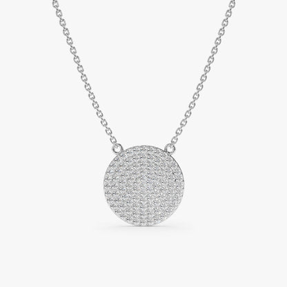 1.0 CT Round Bezel Solitaire Lab Grown Diamond Necklace