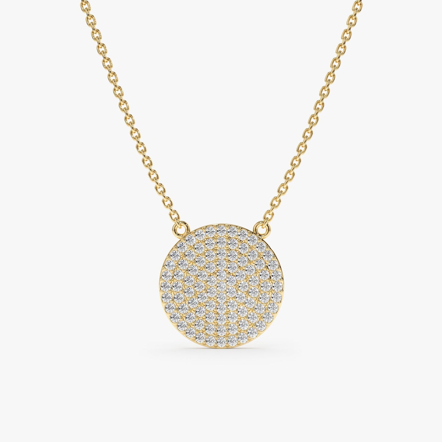 1.0 CT Round Bezel Solitaire Lab Grown Diamond Necklace