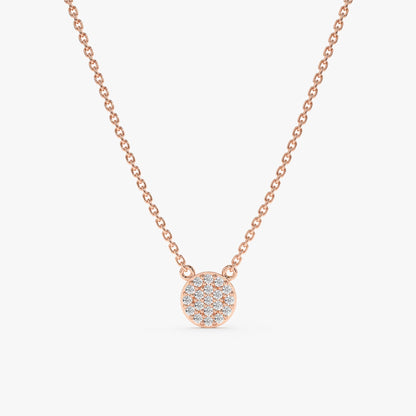 1.0 CT Round Bezel Solitaire Lab Grown Diamond Necklace