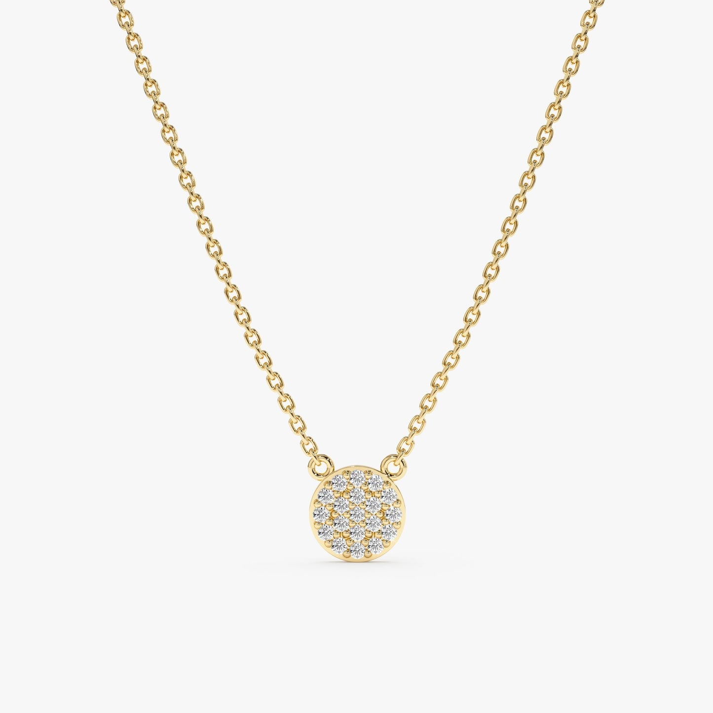1.0 CT Round Bezel Solitaire Lab Grown Diamond Necklace